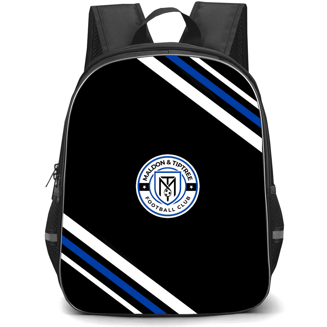Maldon & Tiptree Football Club Backpack School Bag StudentPack - Maldon & Tiptree Football Club Large Logo With Stripe