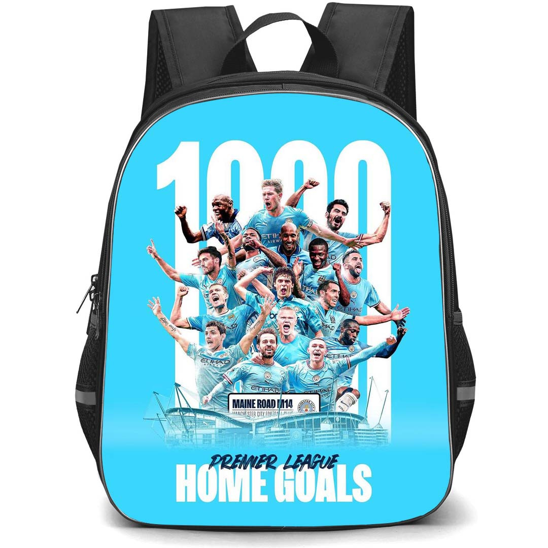 Manchester City F.C. School Backpack StudentPack - Manchester City F.C. 1000 Home Goals in The Premier League Poster