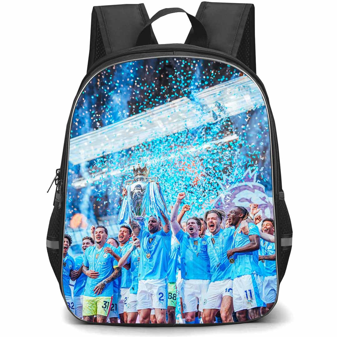 Manchester City F.C. School Backpack StudentPack - Manchester City Clinch 4th Premier League Title Poster