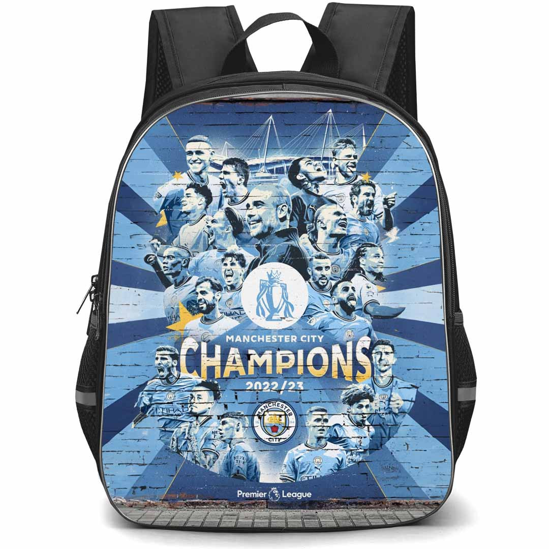 Manchester City Backpack StudentPack - Manchester City Premier League Champions 2022-23 Wall Paint