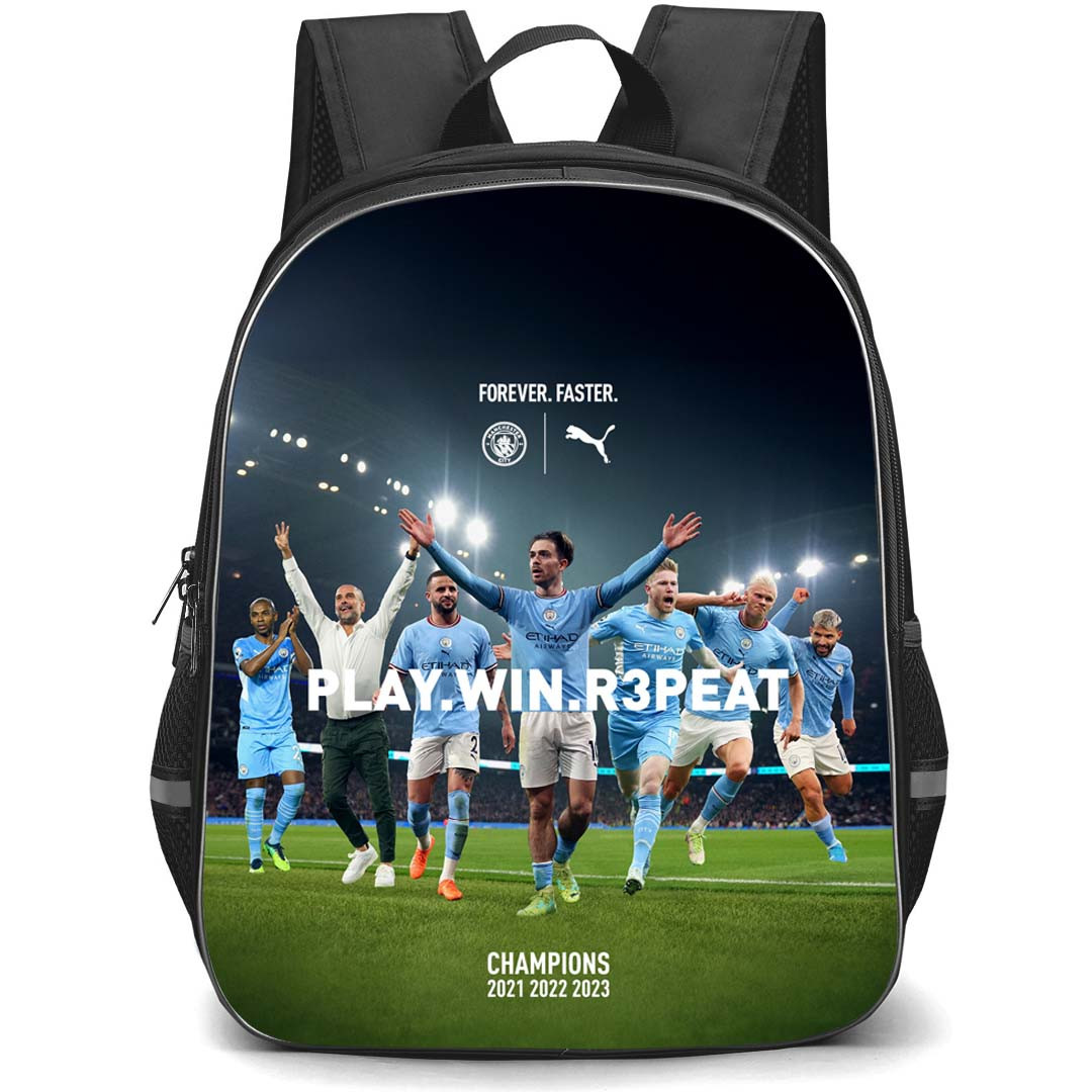 Manchester City Backpack StudentPack - Manchester City Play Win R3peat Champions 2021-2023