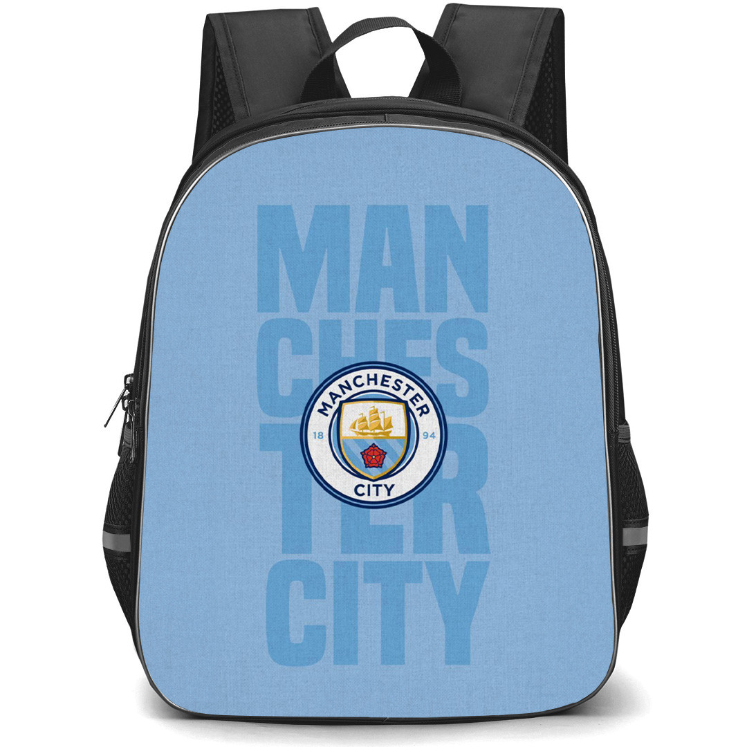 Manchester City F.C. Backpack StudentPack - Manchester City F.C. Logo Skyblue Background