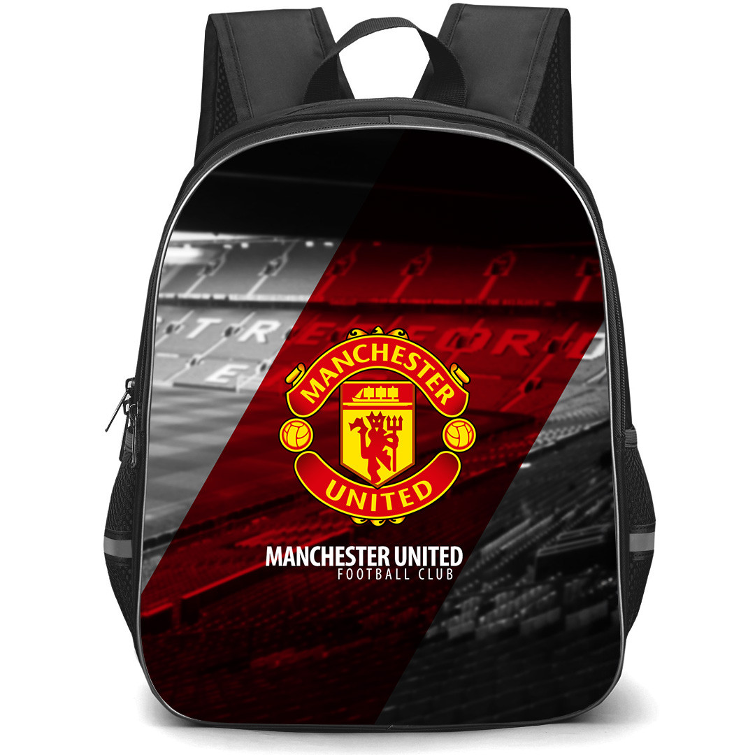 Manchester United F.C. Backpack StudentPack - Manchester United F.C. Logo Stripe Background