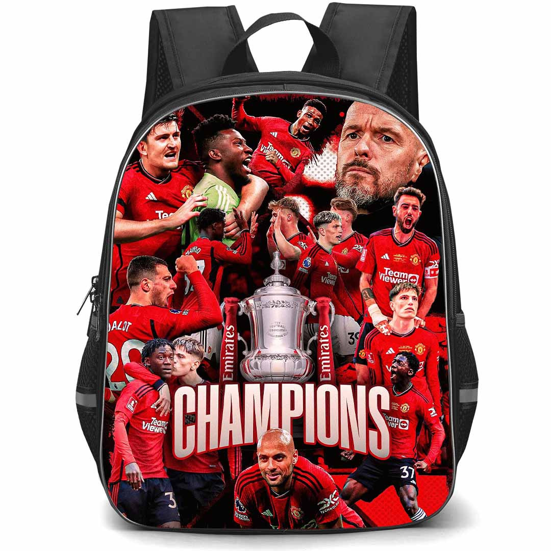 Manchester United F.C. School Backpack StudentPack - Man United Champions Sports Leo Africa Poster
