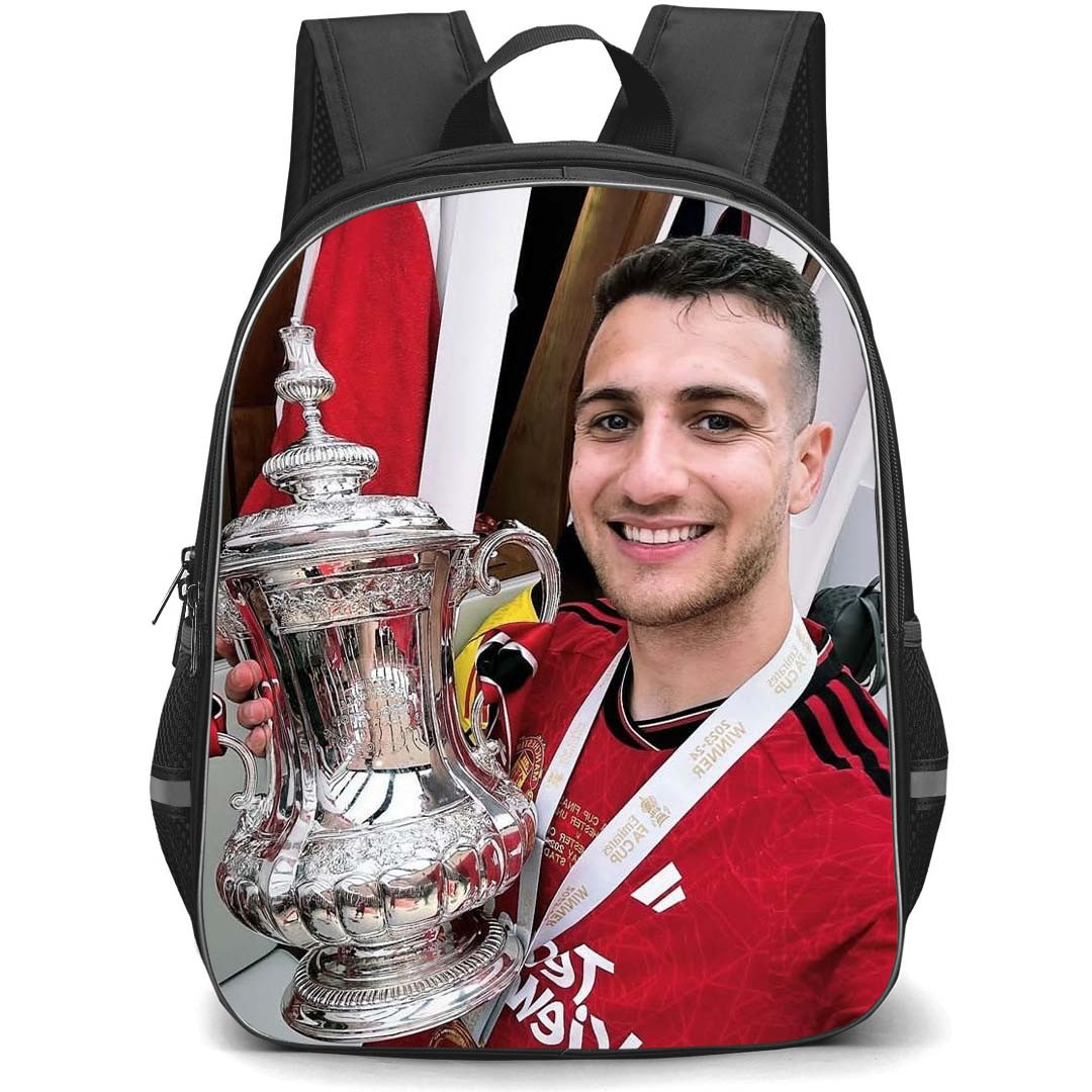 Manchester United F.C. Diogo Dalot School Backpack StudentPack - Man United Diogo Dalot Holding Trophy Poster