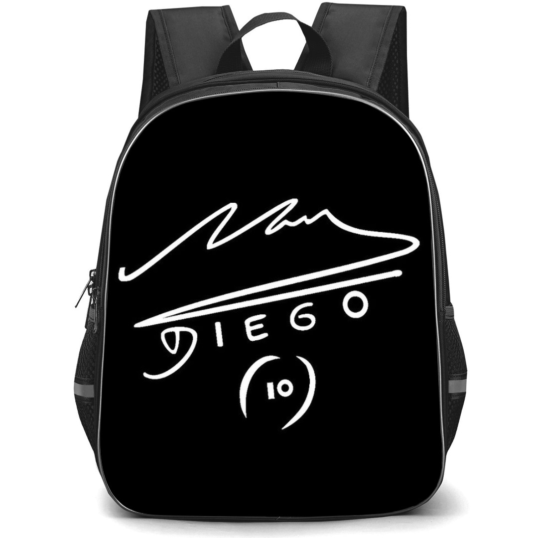 Diego Maradona Backpack StudentPack - Diego Maradona Number 10 And Sign