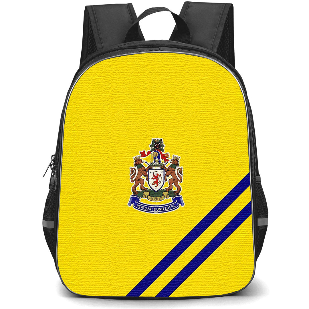Marske United Football Club Backpack School Bag StudentPack - Marske United Football Club Logo with Yellow Effect