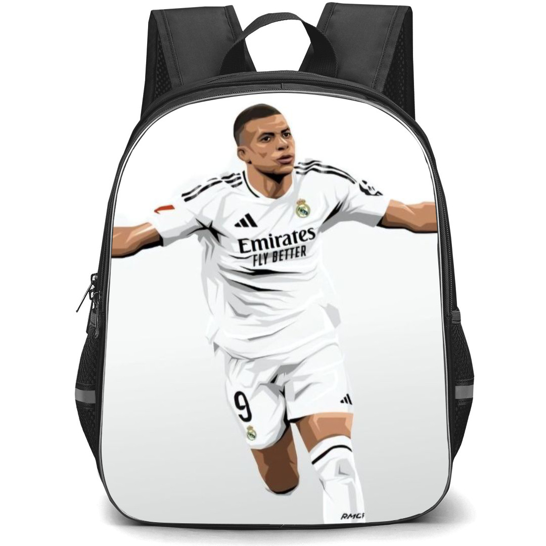 Kylian Mbappe Backpack StudentPack - Kylian Mbappe Goal Celebration Illustration On Gray Background