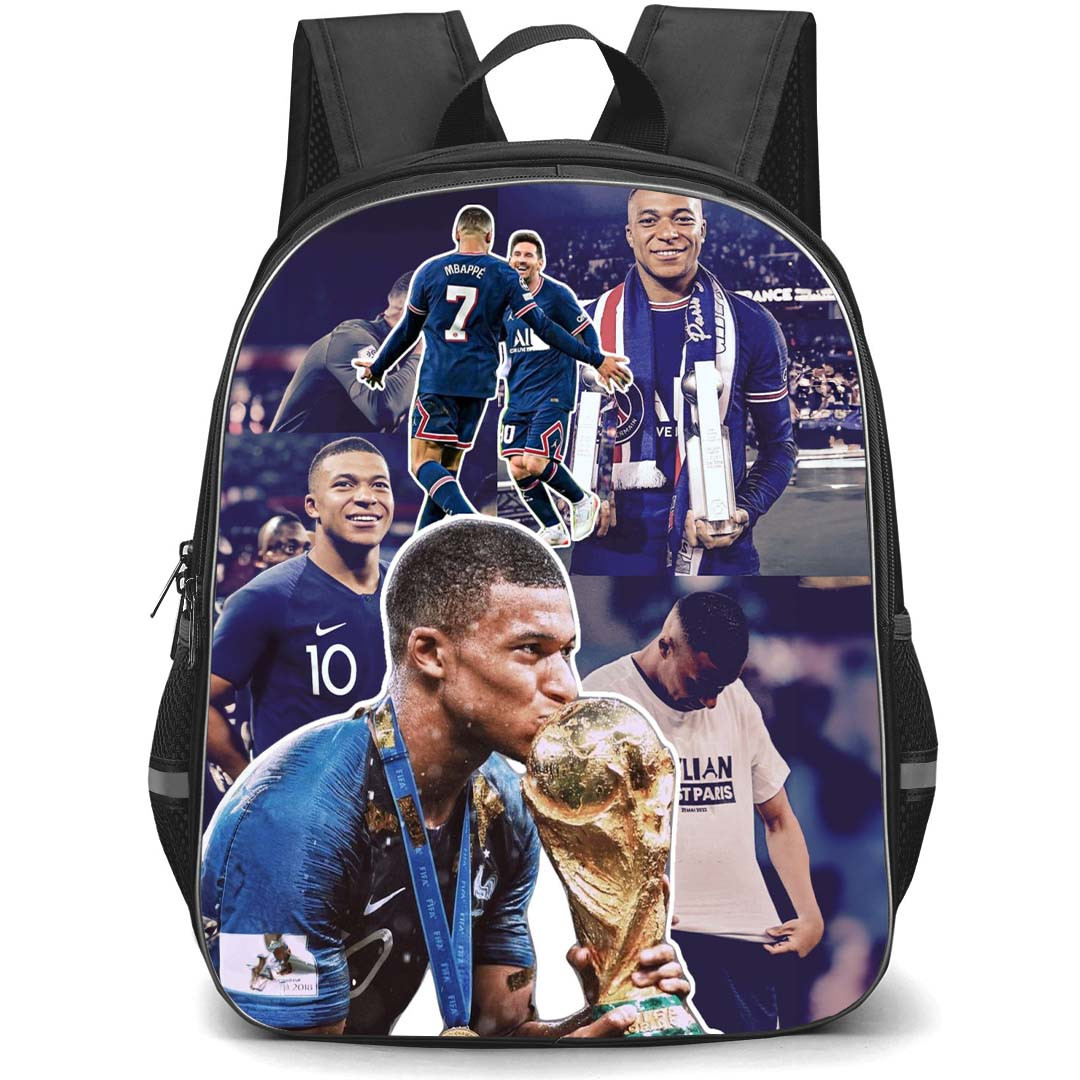 Kylian Mbappe School Backpack StudentPack - Kylian Mbappe Kissing Fifa World Cup 2018 Trophy Poster