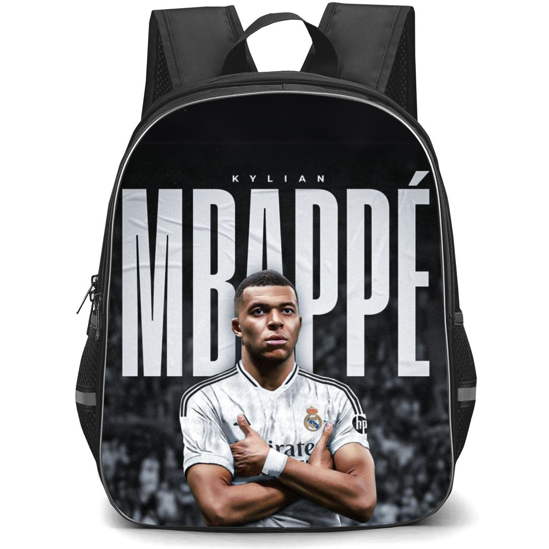 Kylian Mbappe Backpack StudentPack - Kylian Mbappe Portrait On Word Art Background