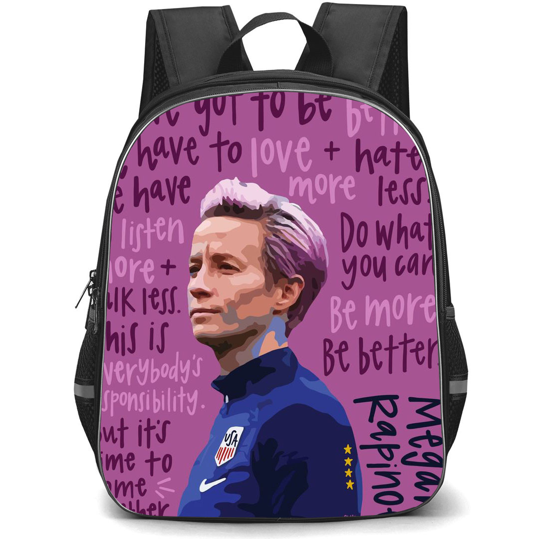 Megan Rapinoe Backpack StudentPack - Megan Rapinoe United States Women's National Football We Have Got To Be Better Illustration
