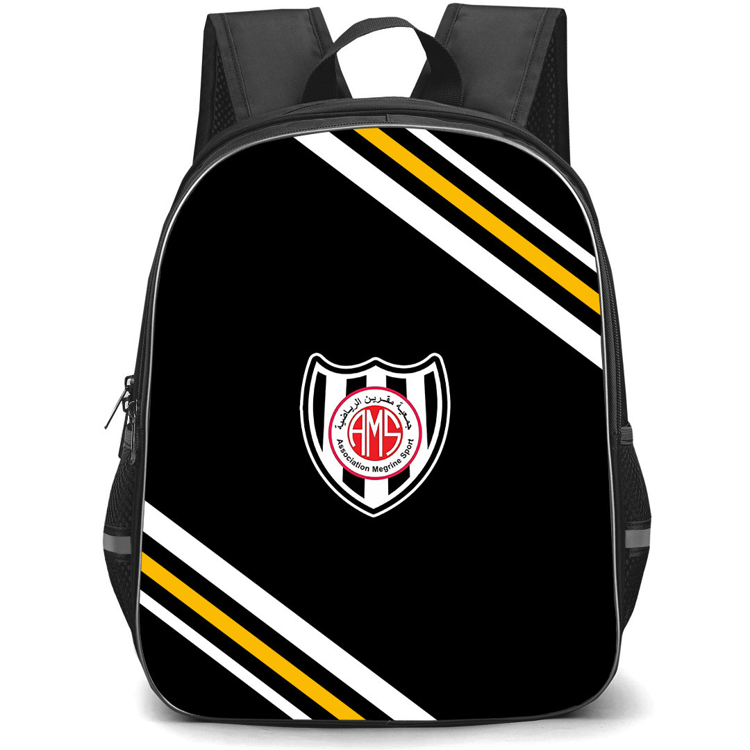 Association Megrine Sportive Backpack School Bag StudentPack - Association Megrine Sportive Large Logo With Stripe