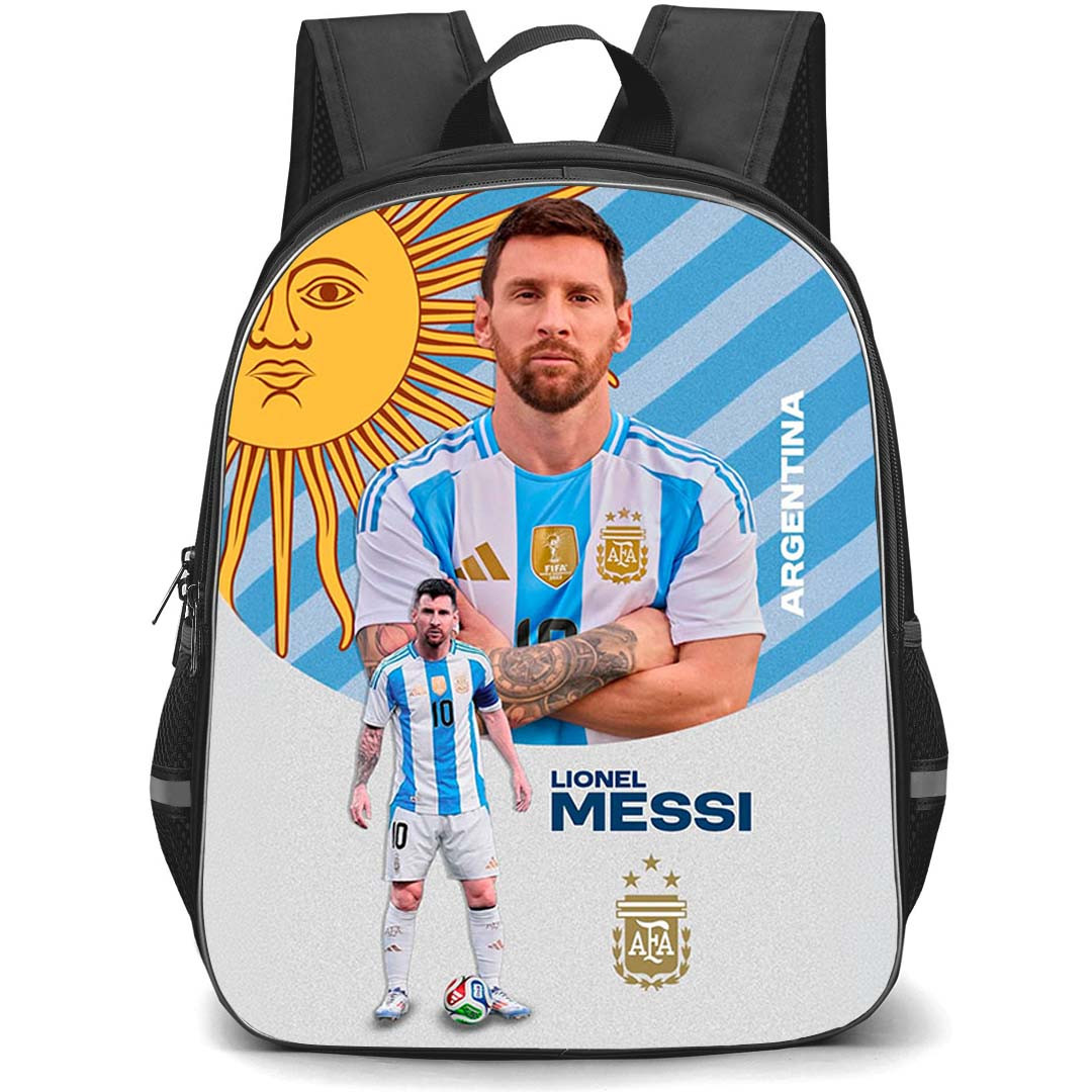Lionel Messi Backpack School Bag StudentPack - Lionel Messi Jersey Number 10 Argentina National Team FIFA World Cup 2026 Edition Poster