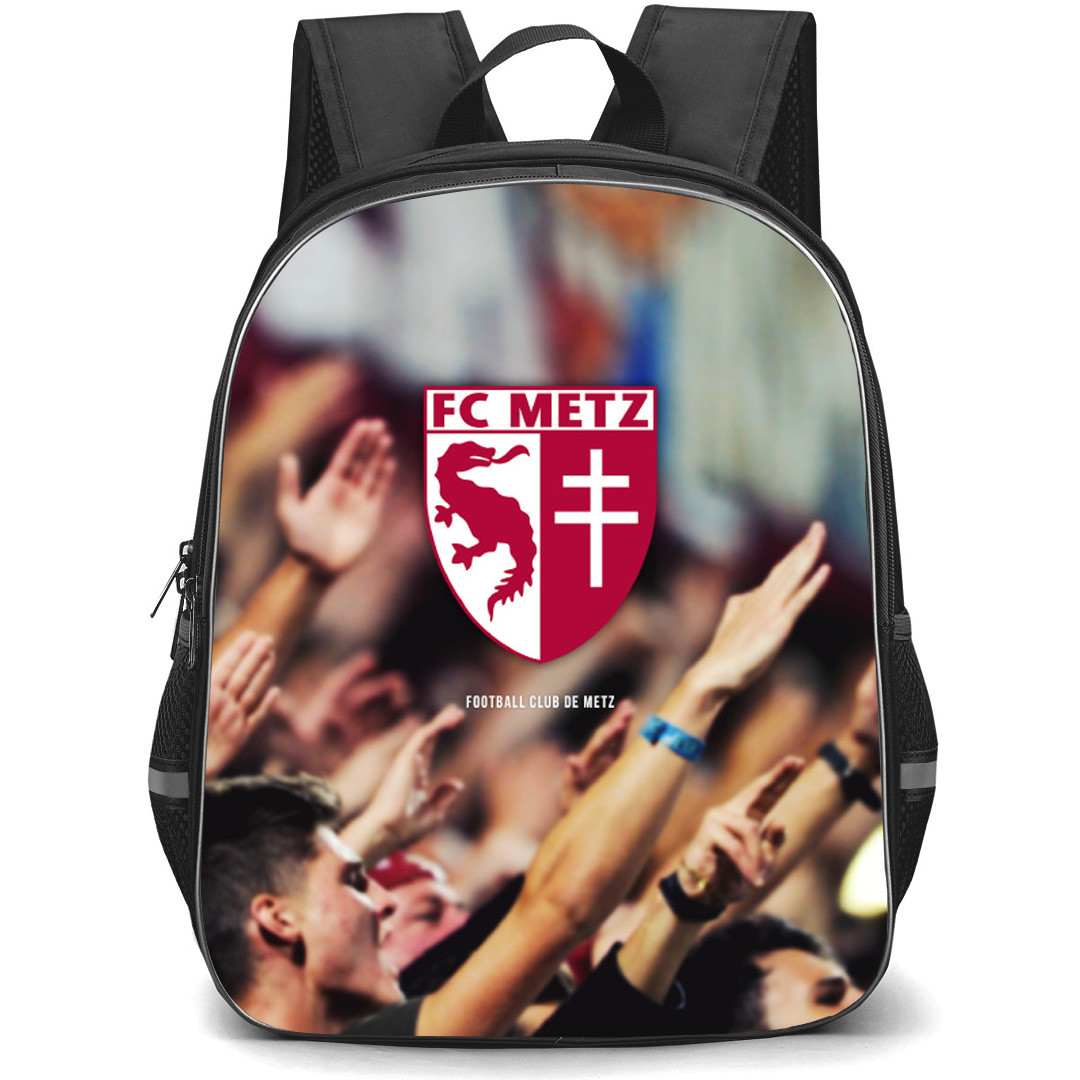 FC Metz Backpack School Bag StudentPack - Logo Crown Cheer Poster Football Club