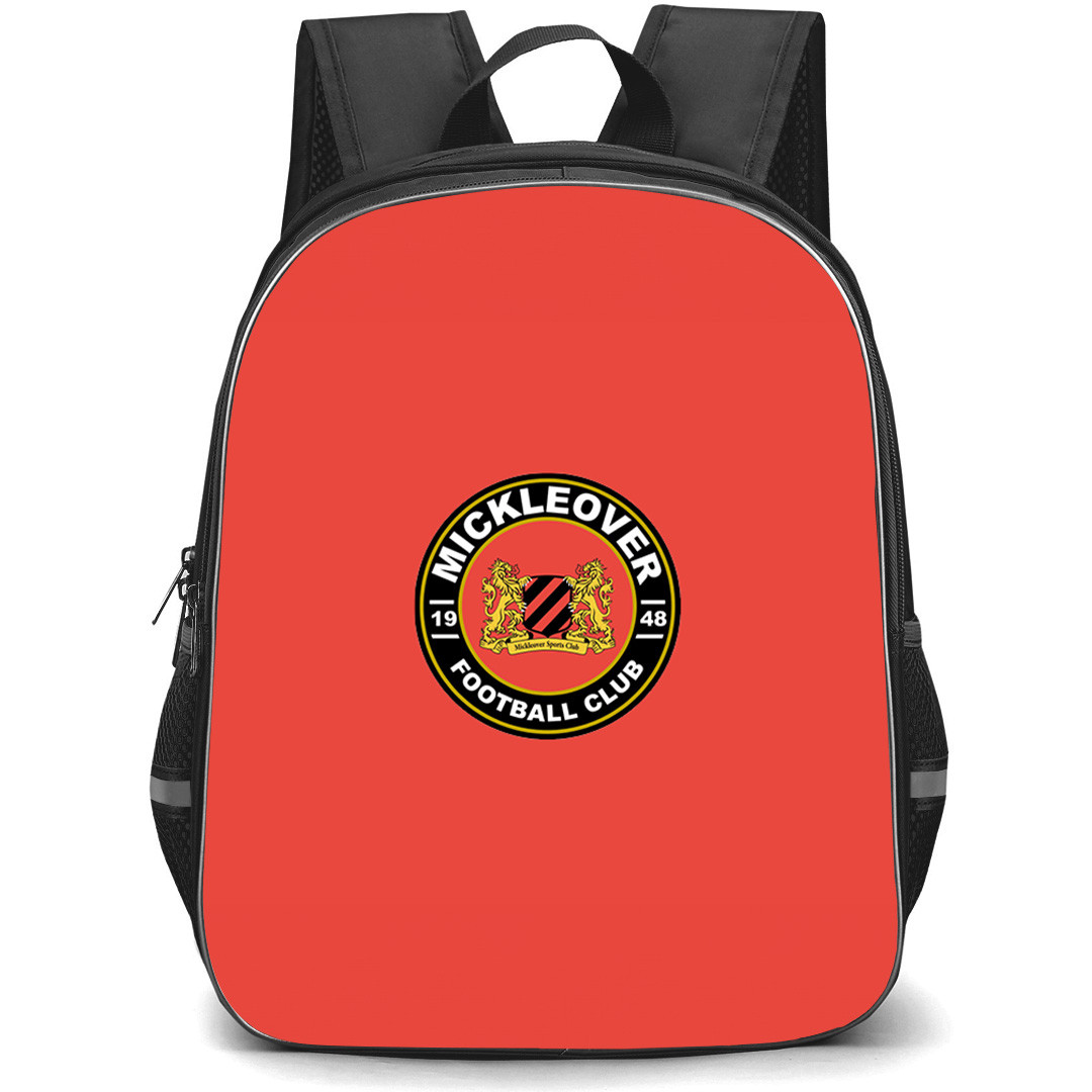 Mickleover Football Club Backpack School Bag StudentPack - Mickleover Football Club Logo with Red Background