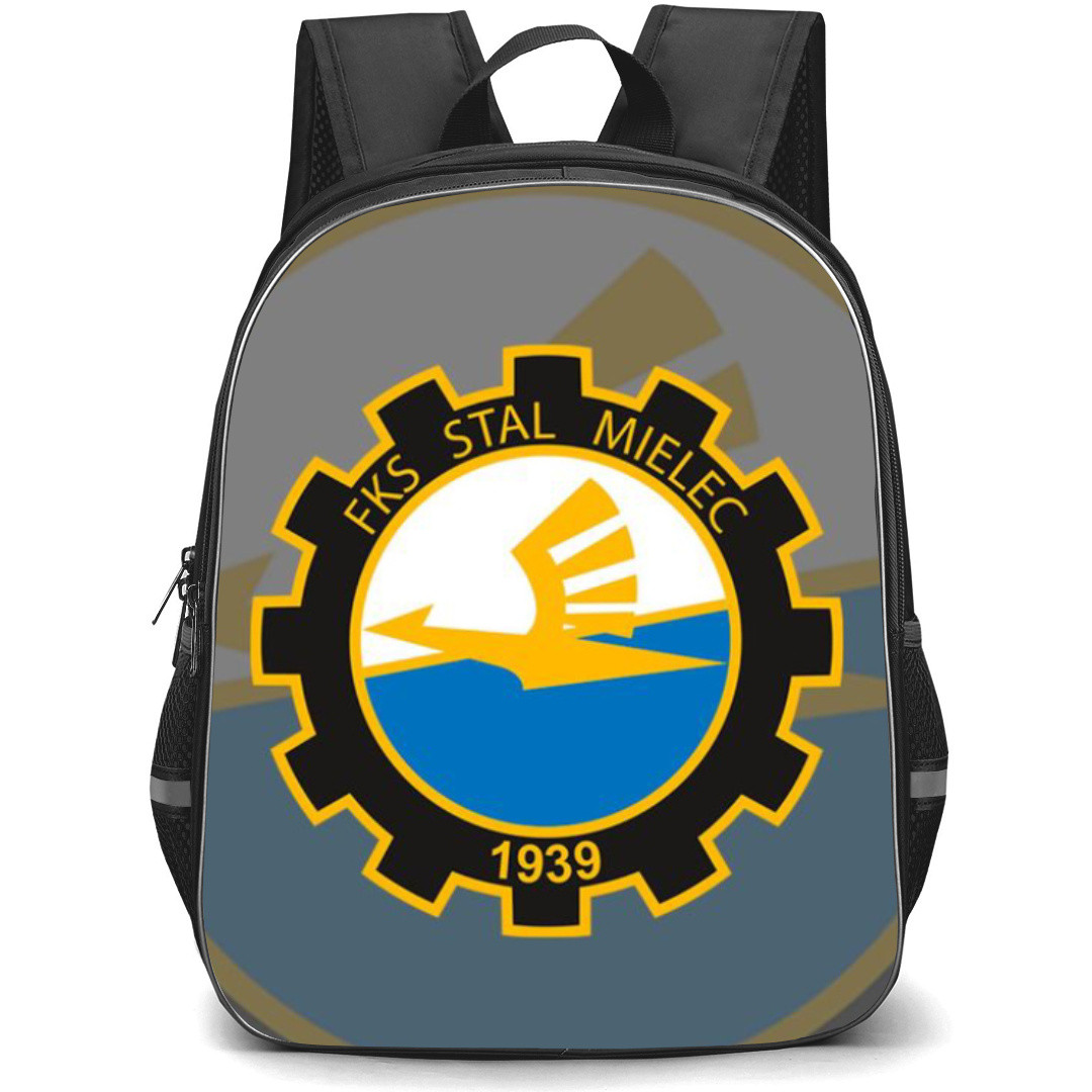 FKS Stal Mielec Backpack School Bag StudentPack - Logo Overlay In Gray Background
