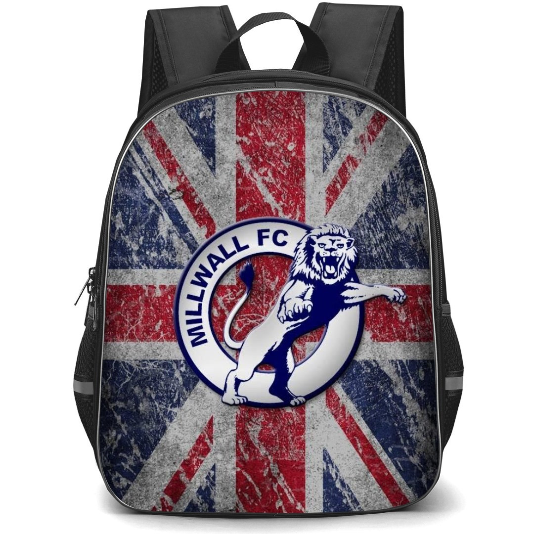Millwall F.C. Backpack StudentPack - Millwall F.C. Logo On British Vintage Flag Background