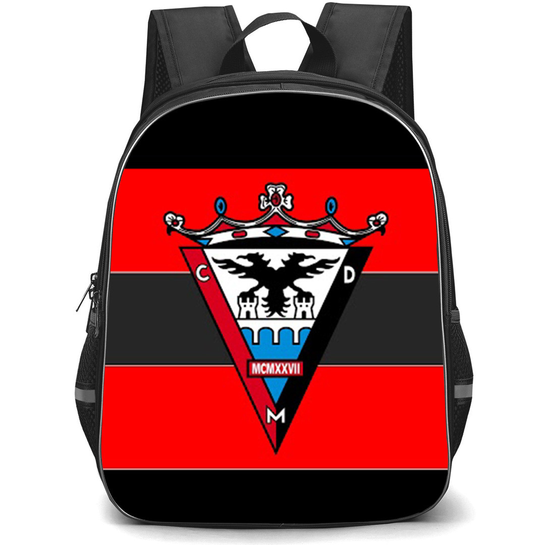 Mirandes CD Backpack School Bag StudentPack - Mirandes CD Logo On Red Black Stripe Background Football Club
