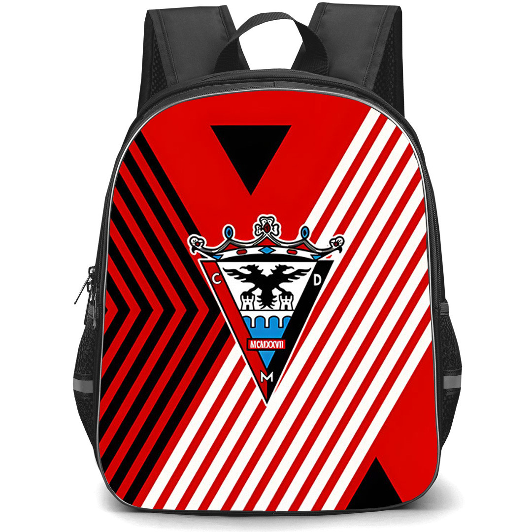 Mirandes CD Backpack School Bag StudentPack - Mirandes CD Logo Red White Abstract Background Football Club