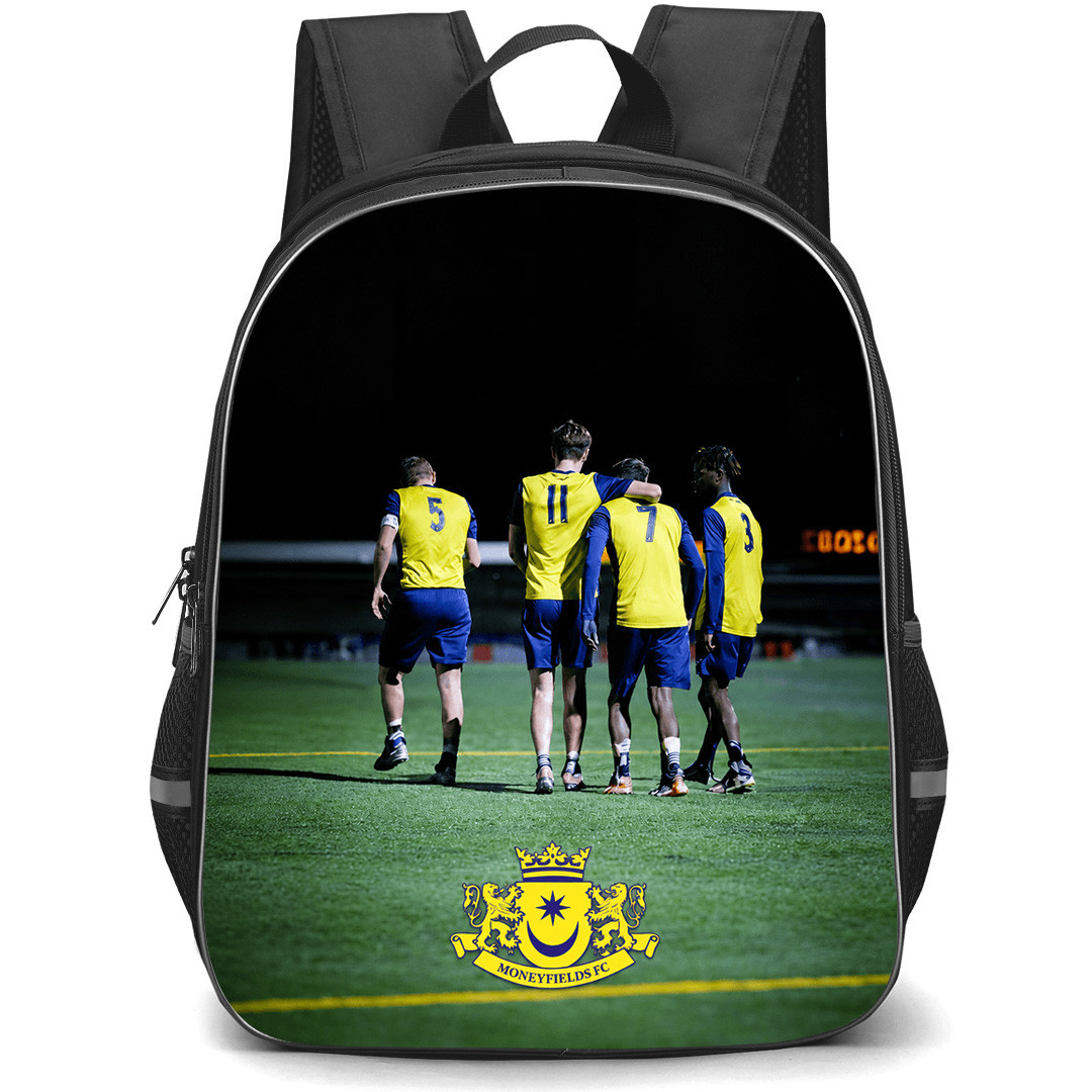 Moneyfields Football Club Backpack School Bag StudentPack - Moneyfields Football Club Players Stadium with Yellow Logo