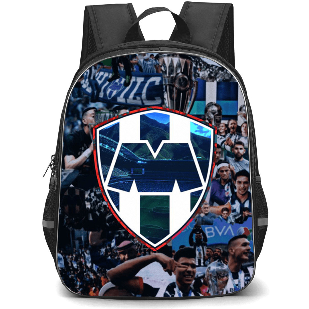 Club de Futbol Monterrey Rayados, A.C. Backpack School Bag StudentPack - Club de Futbol Monterrey Rayados, A.C. Stadium with Logo Champion Collage