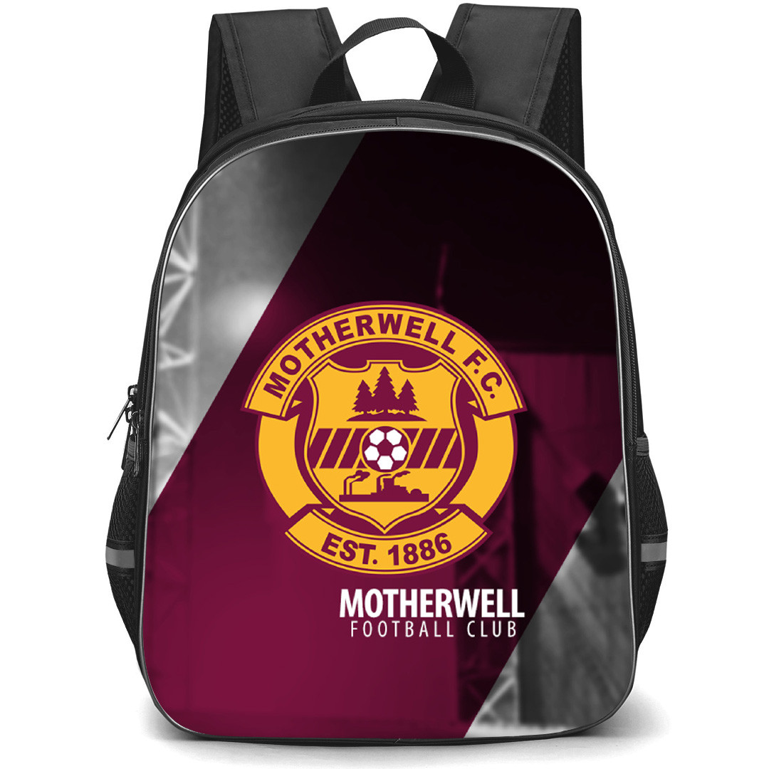 Motherwell Backpack School Bag StudentPack - Logo In Grayscale Poster Football Club