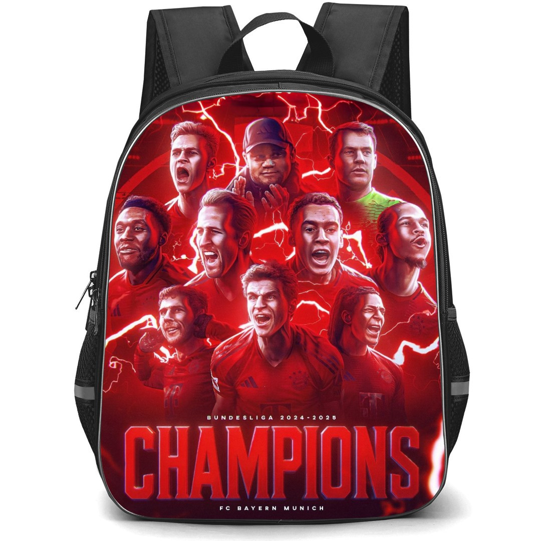 FC Bayern Munich Backpack StudentPack - FC Bayern Munich 11th Bundesliga Title In 12 Seasons Poster