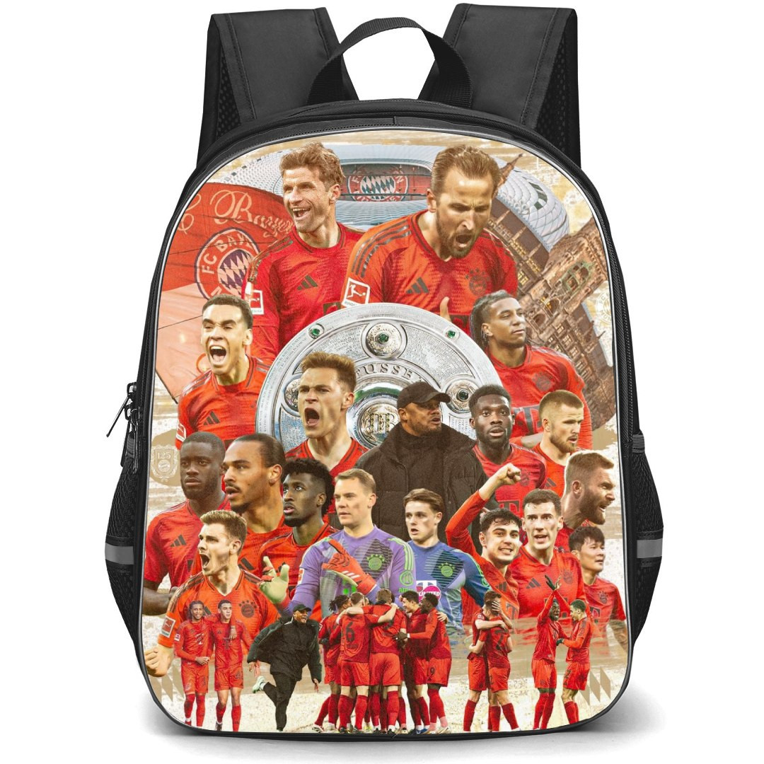 FC Bayern Munich Backpack StudentPack - FC Bayern Munich Champions Of Germany For The 34th time Poster