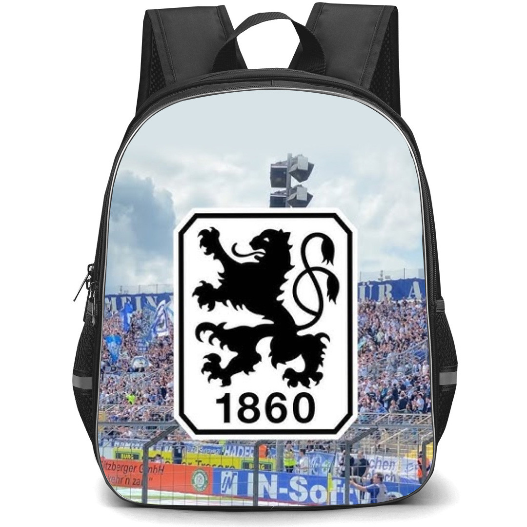 TSV 1860 Munich Backpack School Bag StudentPack - Logo Stadium Crowd Background Football Club