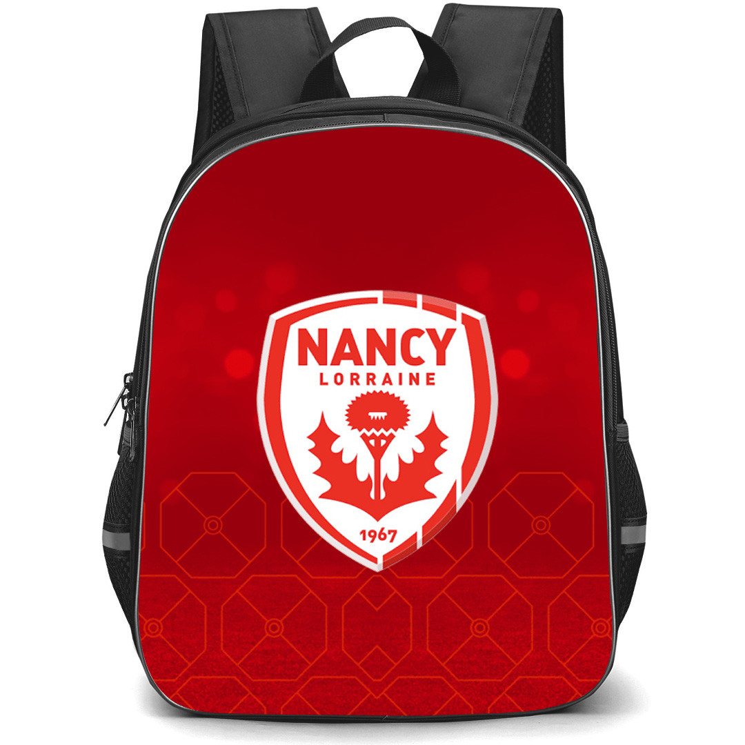 AS Nancy Lorraine Backpack School Bag StudentPack - Large Logo In Red Background Football Club