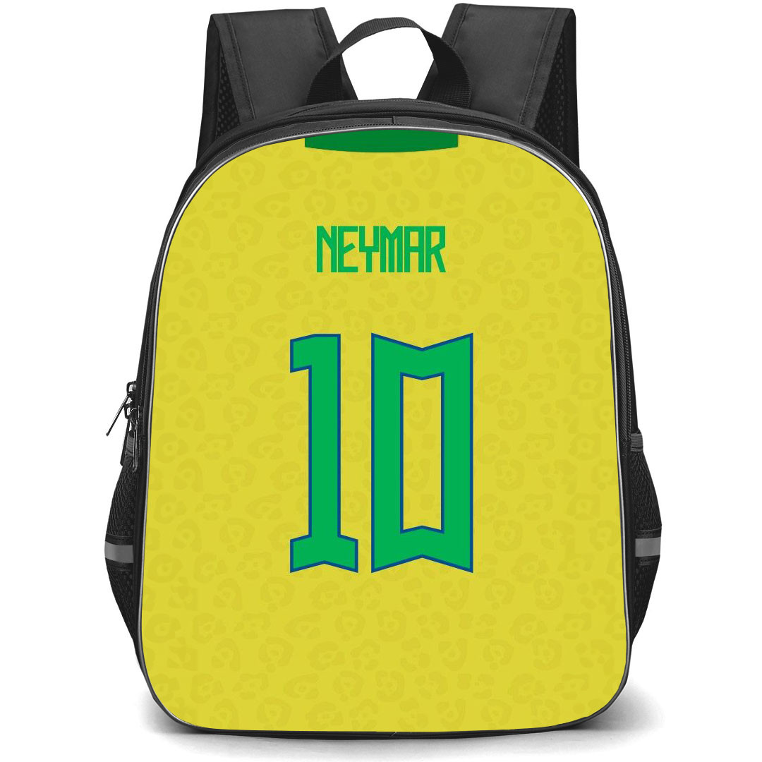 Neymar Jr Backpack StudentPack - Neymar Jr Brazil National Football Team No. 10 Jersey