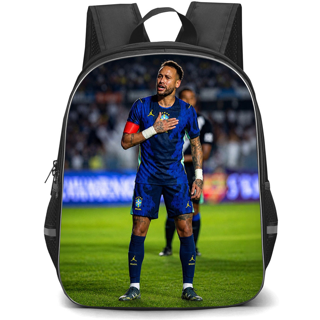 Neymar Jr Backpack School Bag StudentPack - Neymar Jr Brazil National Team Emotional Match Scene Poster