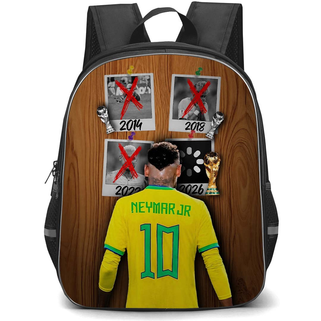 Neymar Jr Backpack School Bag StudentPack - Neymar Jr Jersey Number 10 Brazil National Team 2026 World Cup Dream Poster