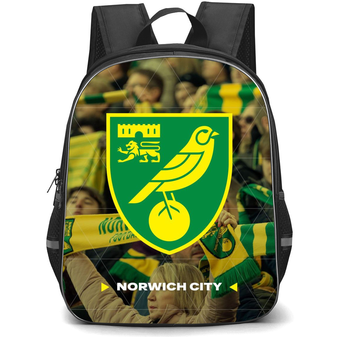 Norwich City F.C. Backpack StudentPack - Norwich City F.C. Logo On Gallery Background