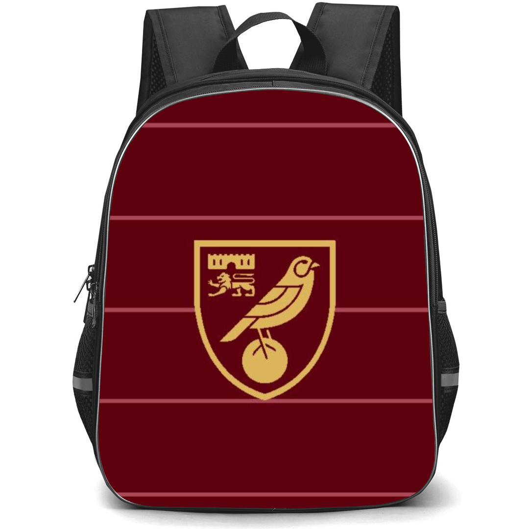 Norwich City F.C. Backpack StudentPack - Norwich City F.C. Minimalist Logo On Red Background