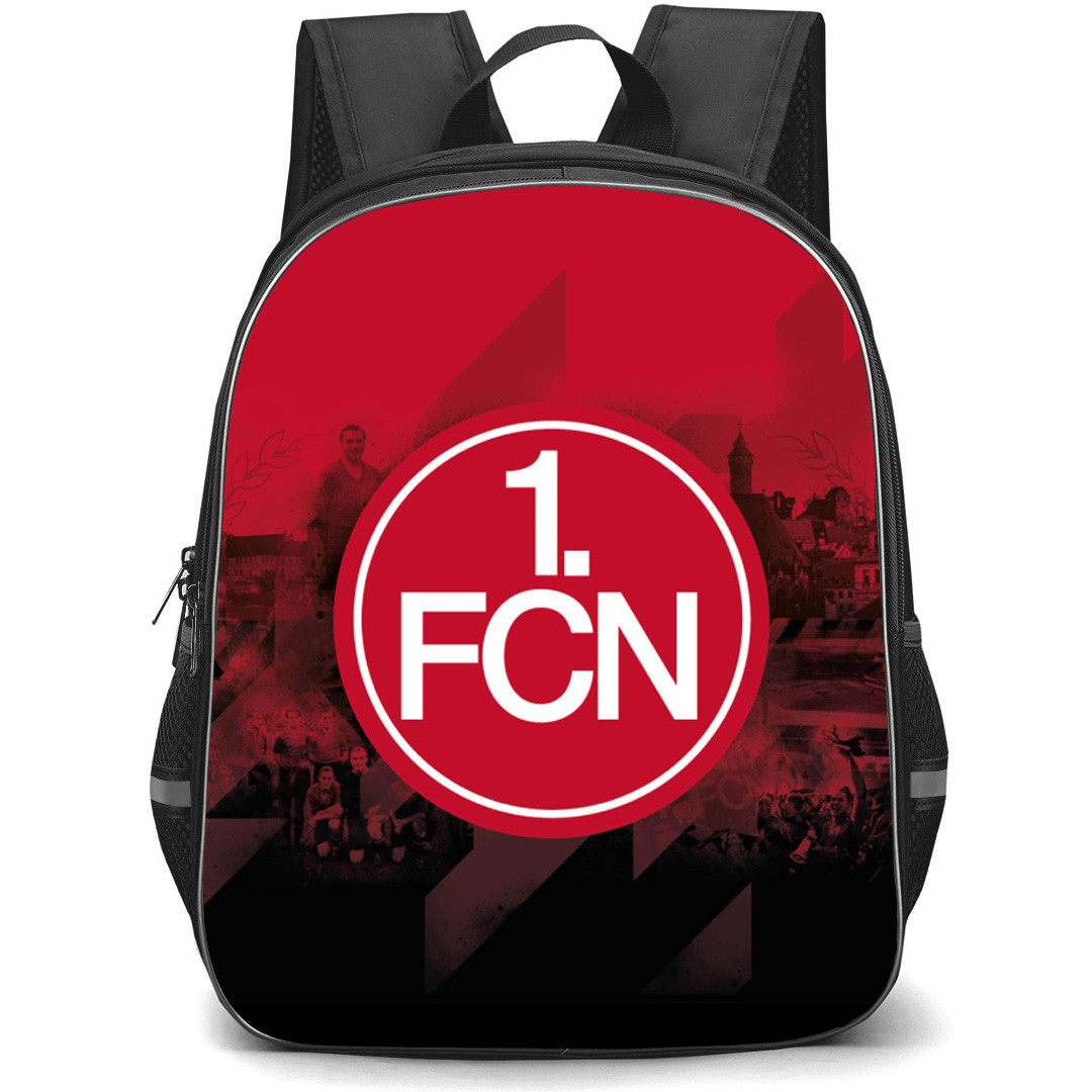 1. FC N?rnberg Backpack School Bag StudentPack - Logo Team Collage Red And Black Poster Football Club