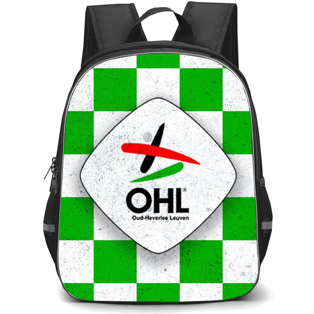 Oud Heverlee Leuven Backpack School Bag StudentPack - Logo Green White Checkered Background Football Club