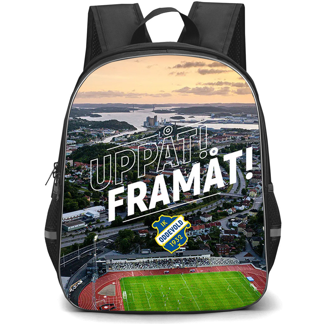 IK Oddevold Backpack School Bag StudentPack - IK Oddevold Rimnersvallen Stadium Poster Football Club