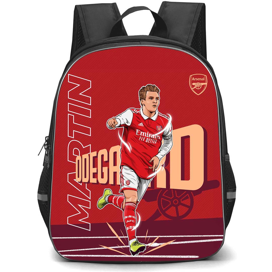 Martin Odegaard School Backpack StudentPack - Martin Odegaard Arsenal FC Running Vector Illustration Art Poster