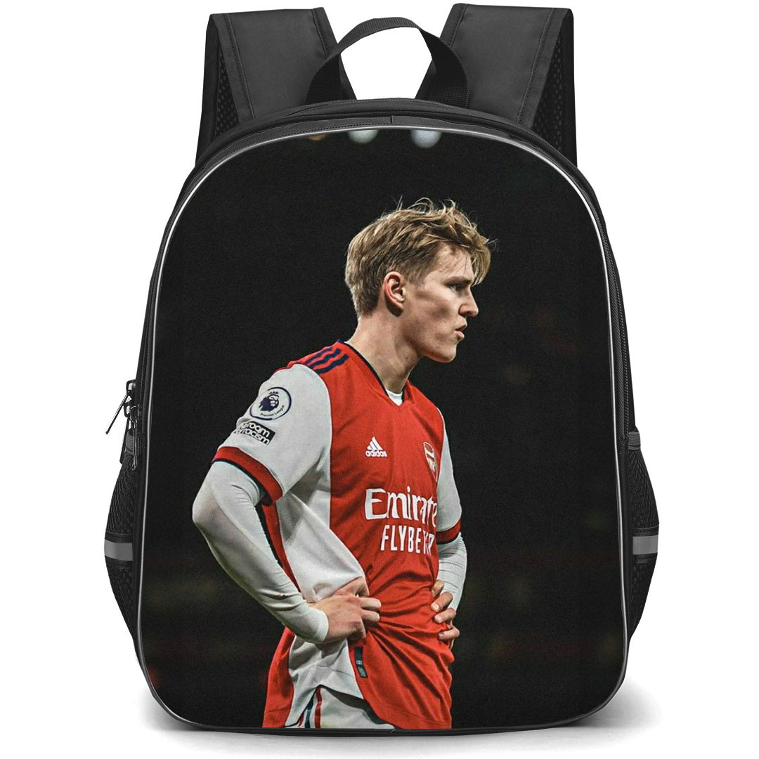 Martin Odegaard School Backpack StudentPack - Martin Odegaard Arsenal FC Side Portrait Picture