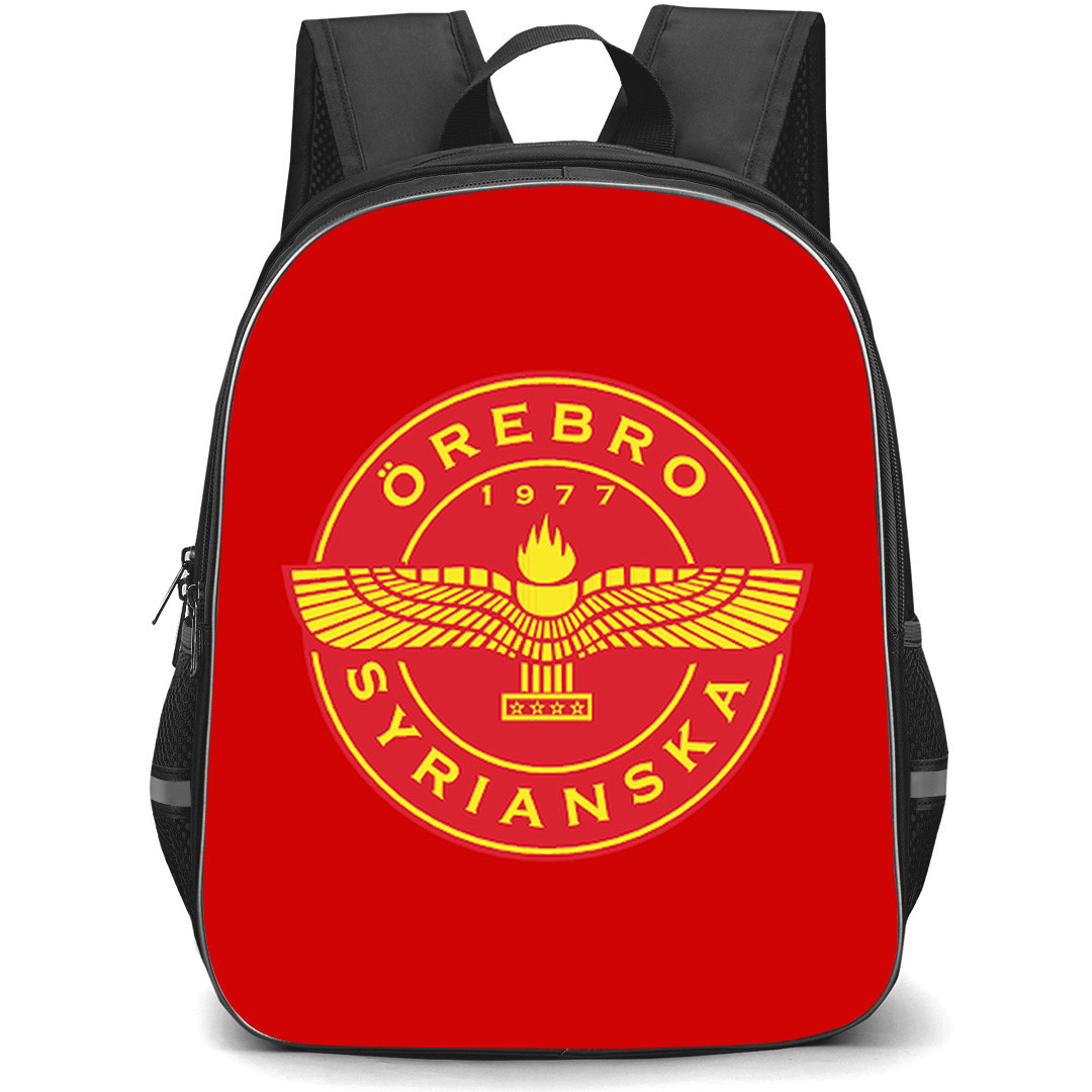 Orebro Syrianska IF Backpack School Bag StudentPack - Orebro Syrianska IF Logo On Red Background Football Club