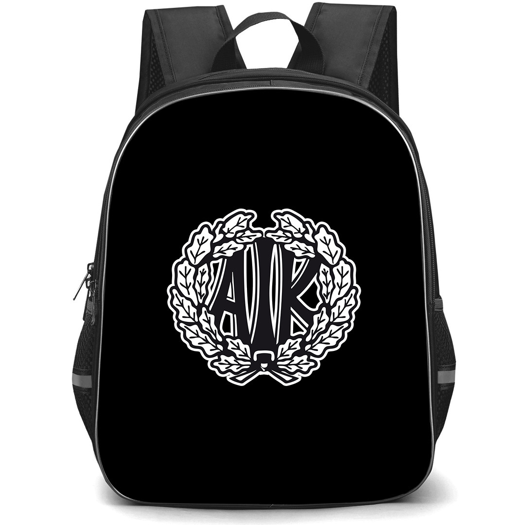 Oskarshamns AIK Backpack School Bag StudentPack - Oskarshamns AIK Black Large Logo Football Club