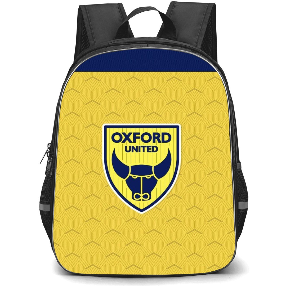 Oxford United Backpack StudentPack - Oxford United Logo On Yellow Abstract Background