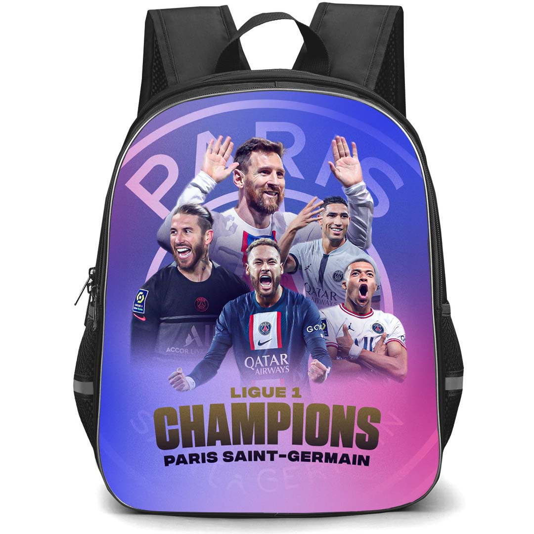 Paris Saint-Germain Backpack StudentPack - Paris Saint-Germain Ligue 1 Champions Poster 2022-2023