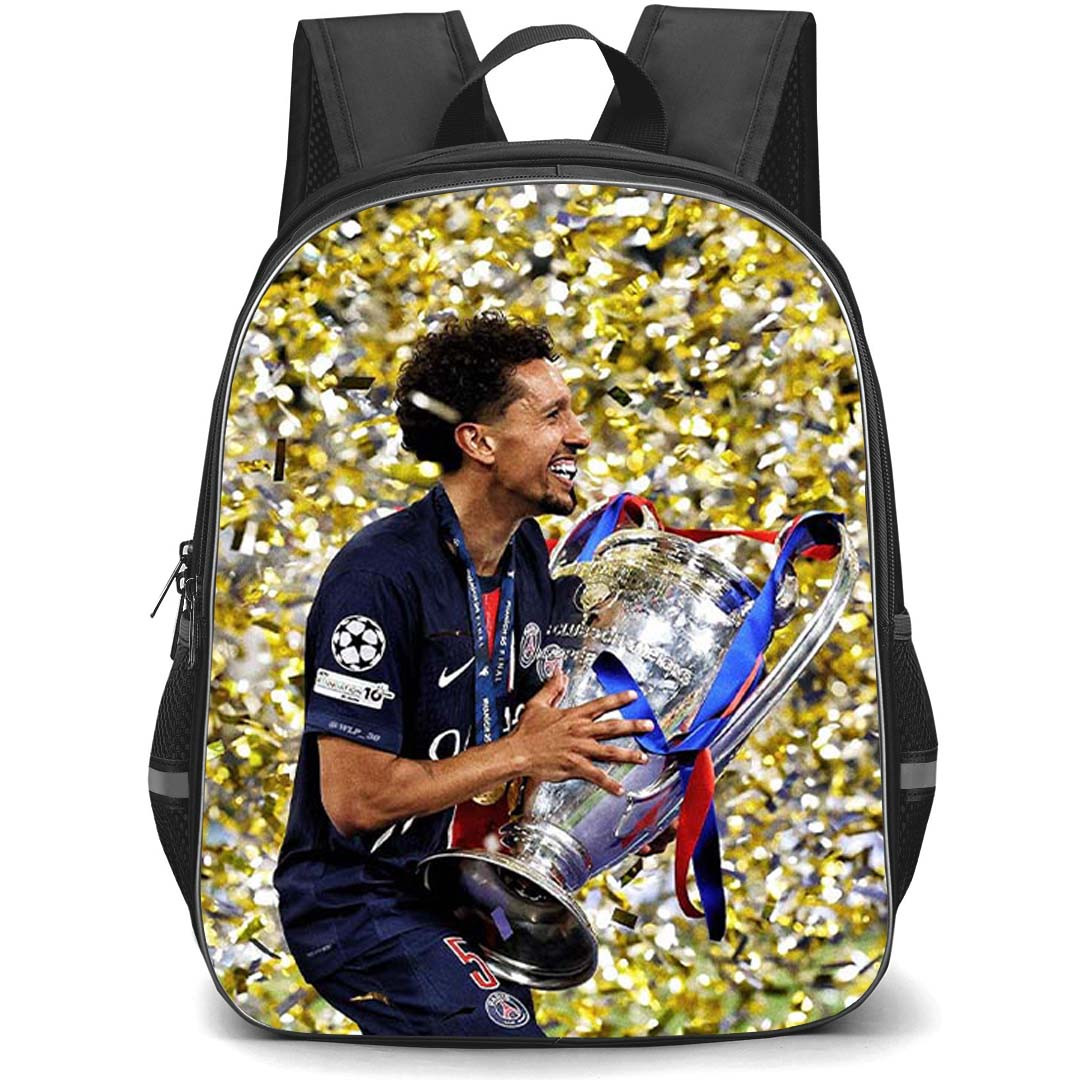 PSG UEFA Champions League 2026 Backpack School Bag StudentPack - PSG UEFA Champions League 2026 Marquinhos Trophy Lift Celebration Poster