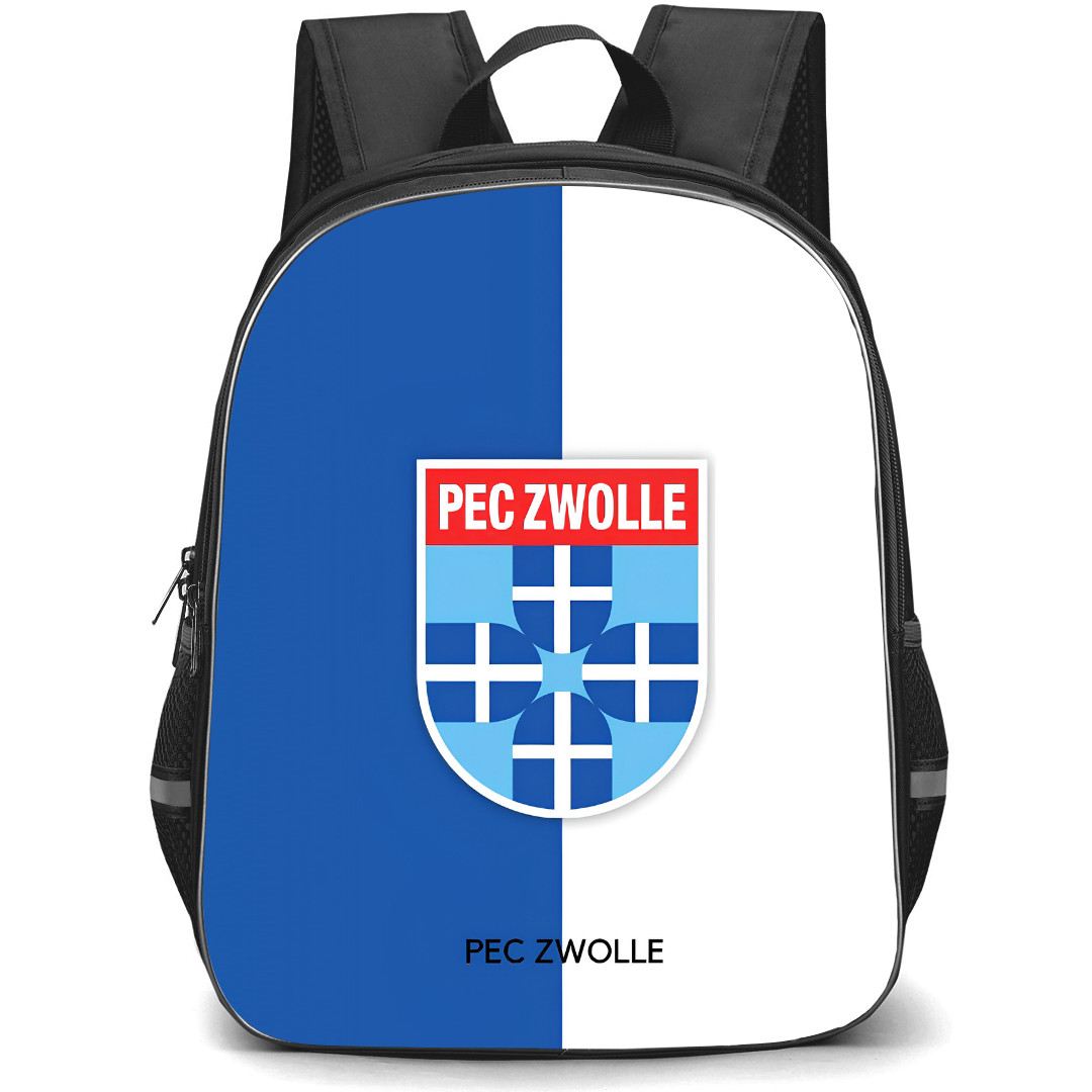 PEC Zwolle Backpack School Bag StudentPack - Logo In Blue And White Background Football Club