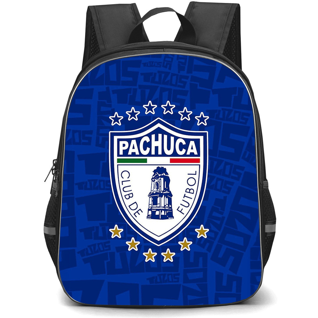 Club de Futbol Pachucau Backpack School Bag StudentPack - Club de Futbol Pachucau with Logo Blue Effect