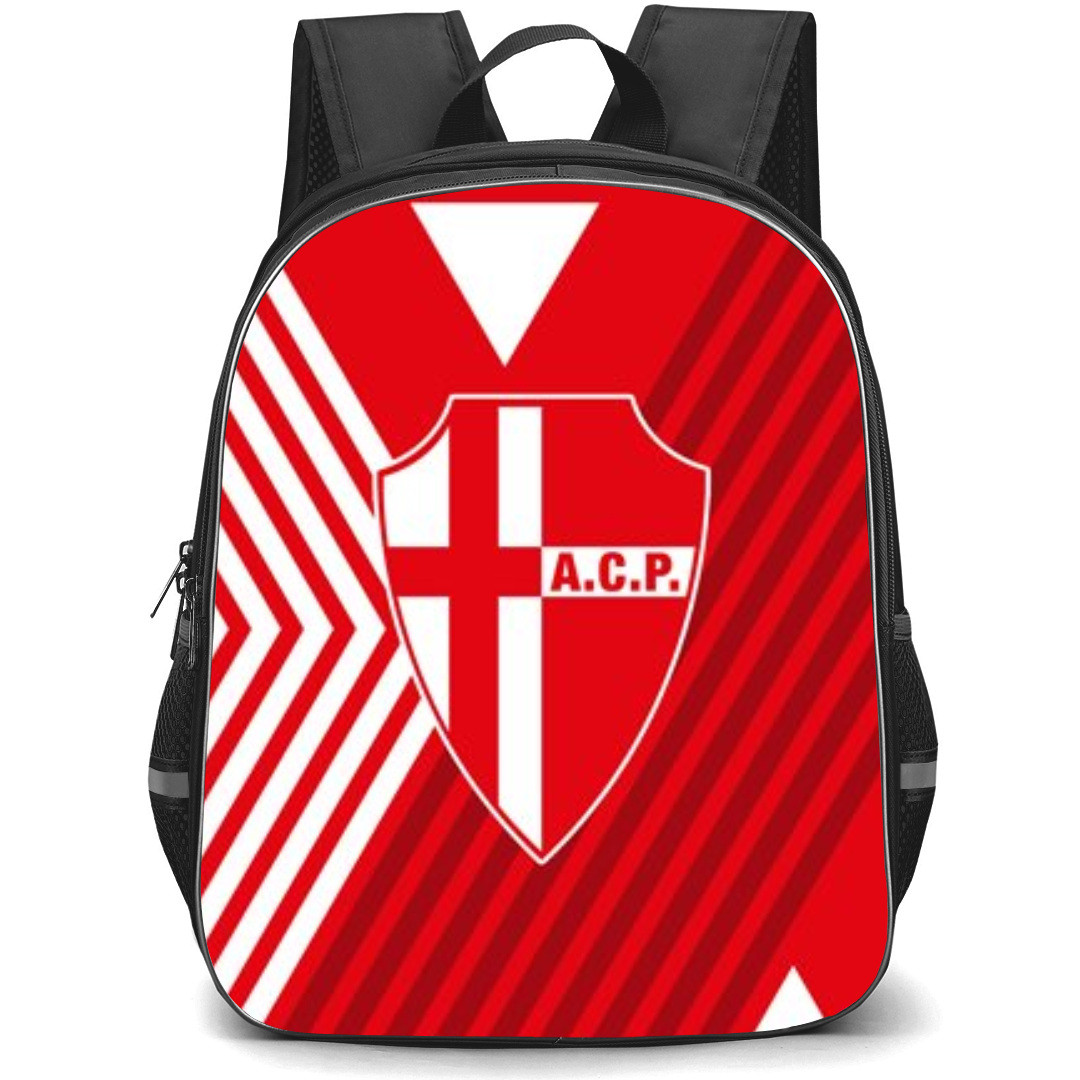 Calcio Padova Backpack School Bag StudentPack - Logo In Red And White Stripe Background