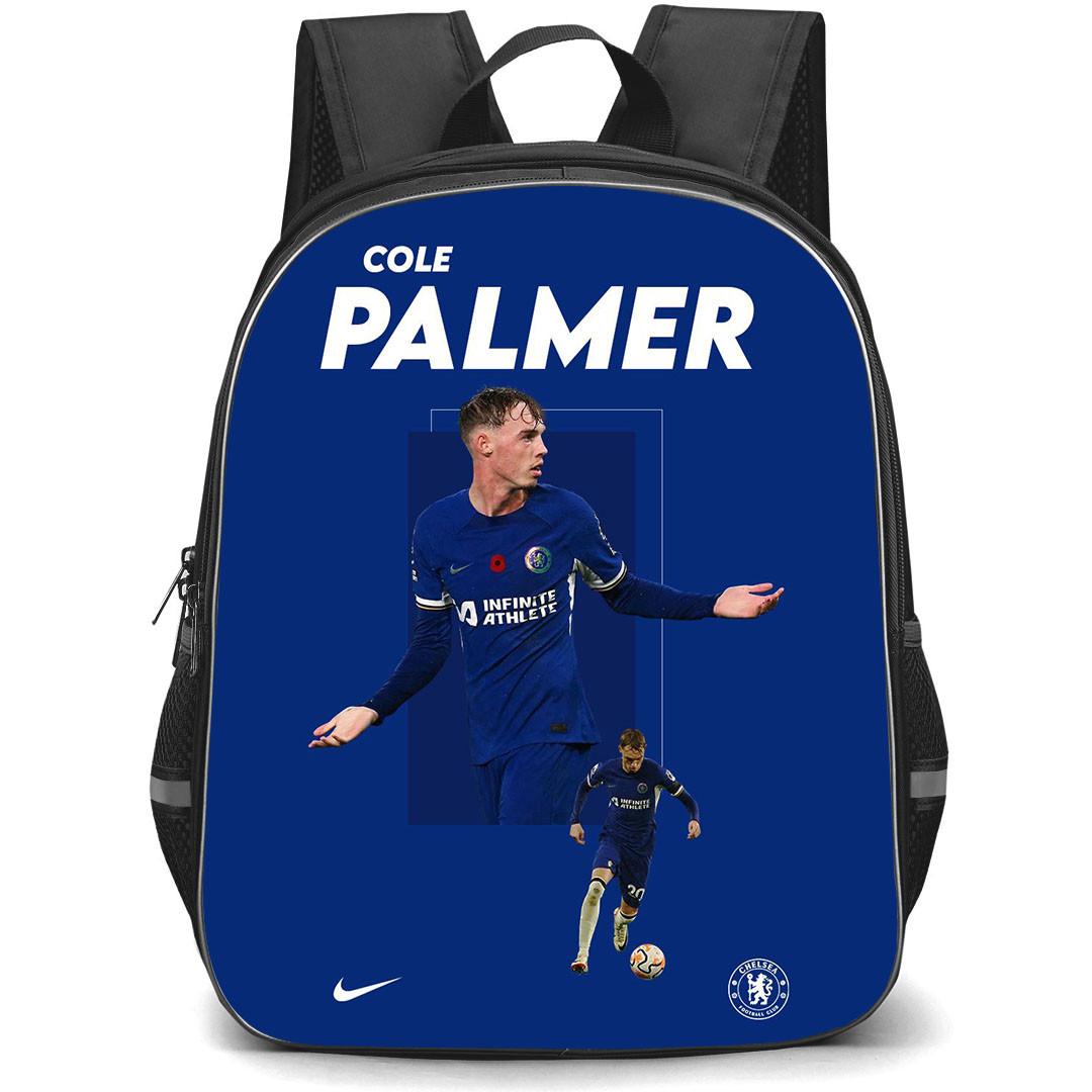 Cole Palmer School Backpack StudentPack - Cole Palmer Goal Celebration On Blue Background
