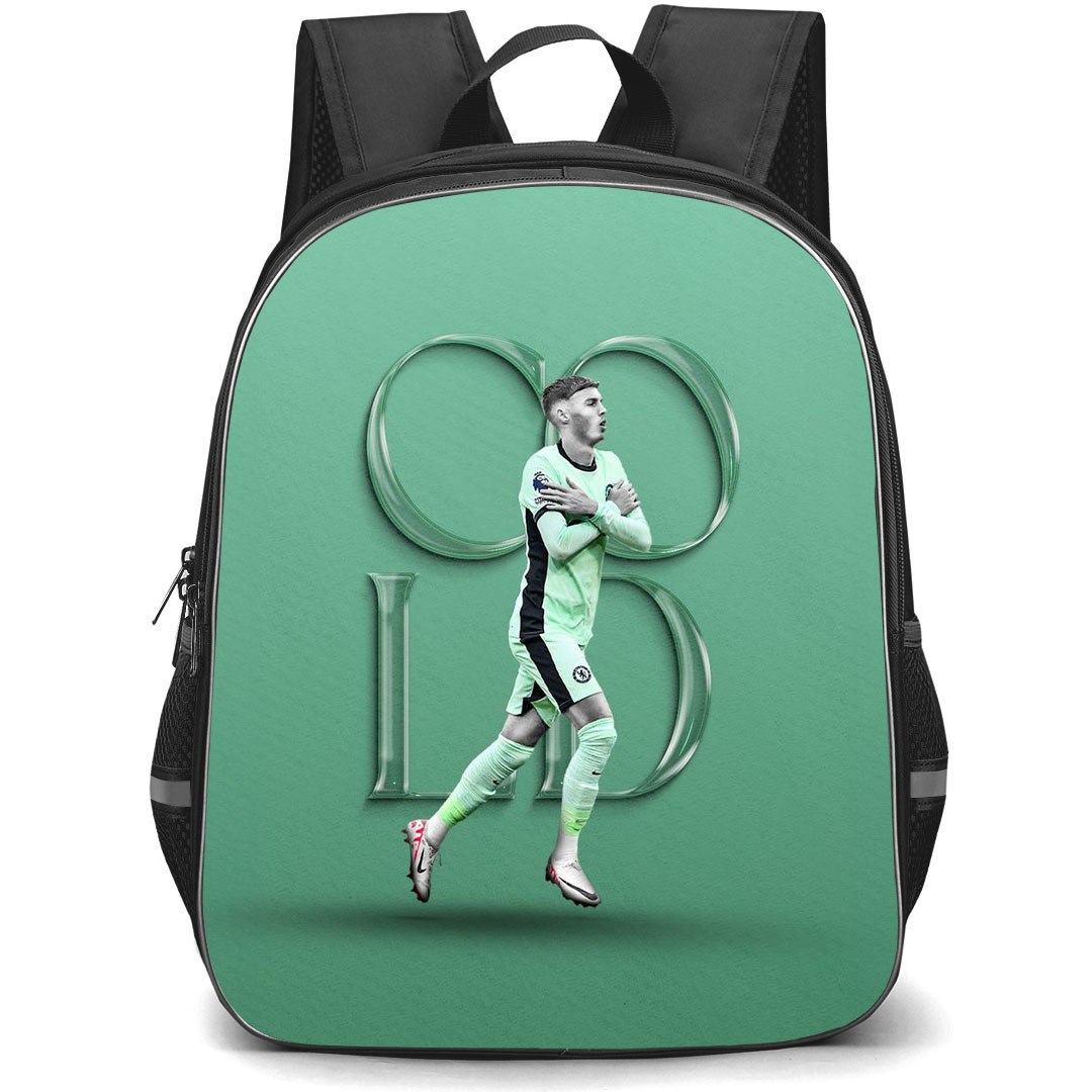 Cole Palmer School Backpack StudentPack - Cole Palmer Chelsea F.C. Signature Celebration On Green Background
